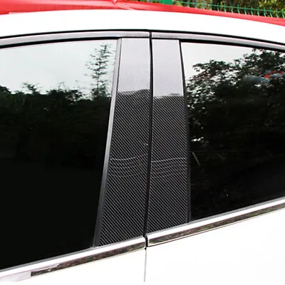 Carbon Fiber Pillar Post For 2006-11 Honda Civic Door Cover Car Auto Accessories • $17.99