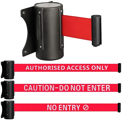 £3.99 • Buy Wall Mounted Security/Safety Crowd Control Barrier Door Warning Sign Pull Ribbon