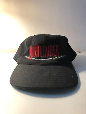 Vintage 90s Highlander Movie Promo Cast And Crew Snapback Hat Black Embroidered • $20