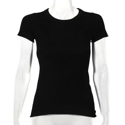 J. CREW COLLECTION 100% Cashmere Black Short Sleeve Sweater Womens Size XXS /505 • $49.99