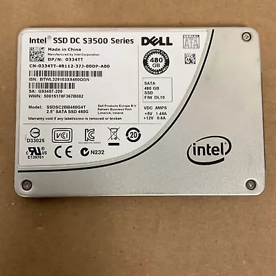 DELL/ Intel DC S3500 480GB 6G 2.5INCH SATA SSD SSDSC2BB480G4T 0334TT 334TT • $48.55