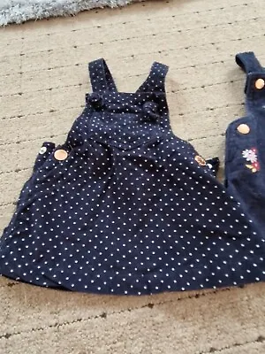 £4.50 • Buy Baby Girl Pinafore Dresses Aged 0 To 3 Mth X 2. (X14)