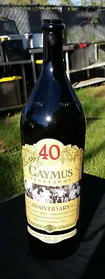 40th Anniversary 3 Liter CAYMUS WINE BOTTLE CHUCK WAGNER Signed EMPTY BOTTLE • $325