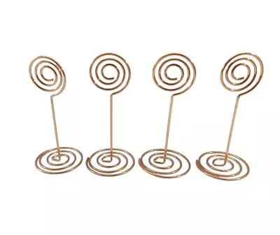Copper Table Number Holders Name Card Photo Picture Holders Lot Of 4 • £4.80