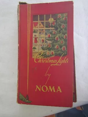 Vintage 1939 NOMA Christmas Tree Lights Lamps  Berry Beads Indoor Lights WORKING • $8