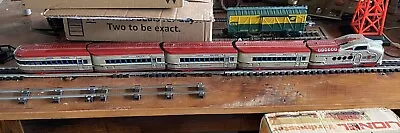 Excellent VINTAGE MARX M10005 1940 TIN LITHO UNION PACIFIC  PASSENGER TRAIN SET • $159.99