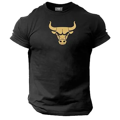 Bull T Shirt Gym Clothing Bodybuilding Training Workout Exercise Boxing MMA Top • $13.88