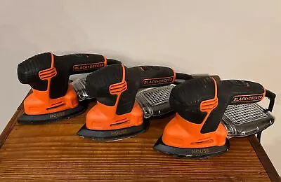 (3) USED  Black & Decker BDEMS600 1.2 Amp Compact High-Performance Mouse Sander • $59