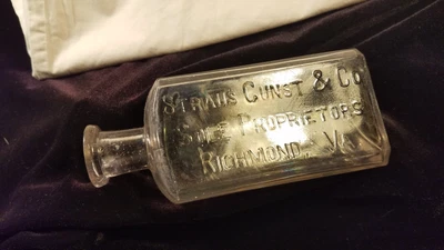 $5 • Buy Straus Gunst & Co Sole Proprietors Richmond VA Clear Grocery Whiskey Square