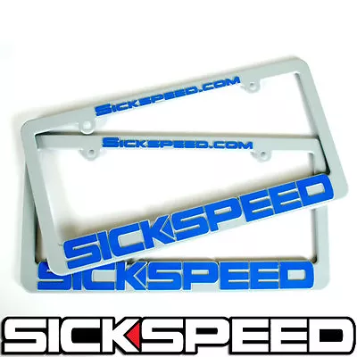 Sickspeed Logo Grey Blue License Plate Cover Holder Frame Tag Front Rear P6 • $11.88