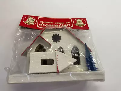 $19.99 • Buy Vintage Cardboard Putz Village Church Commodore NOS Japan