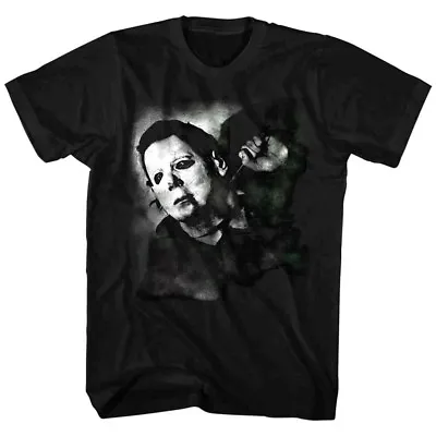 Halloween Horror Movie Michael Myers Needle Cracked Mask Men's T Shirt Scary Top • $24.50