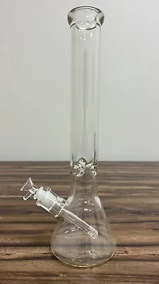 16'' Heavy 7mm Thick Glass Bong Water Pipe Hookah With Bowl • $35.49