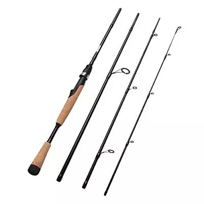 Fiblink 4 Pieces Travel Spinning Rod Medium Carbon Spinning Fishing7'6″ Medium • $56.43