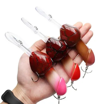 $6.69 • Buy Fishing Lure Penis Baits Minnow Crankbait Spoon Hook Wobbler Spinner Bass Pike