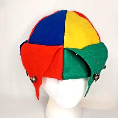 Vintage Jesters Hat Felt Red / Yellow / Purple/ Blue / Green Jester Made In USA • $4.99