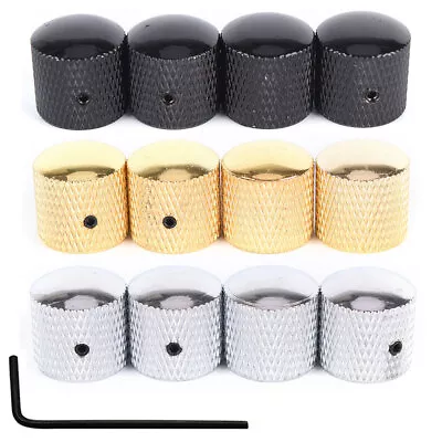 4PCS Dome Knob Volume Tone Control Knobs With Inner Hexagon Spanner Guitar Bass • $8.99