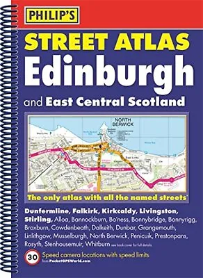 Philip's Street Atlas Edinburgh And East Centra... By Philip's Maps Spiral Bound • £19.99