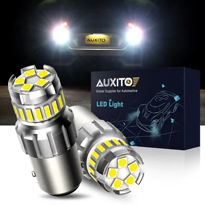 AUXITO LED Bulb Reverse Tail Stop Brake Turn Signal Light White 1157 7507 Bay15d • $11.59