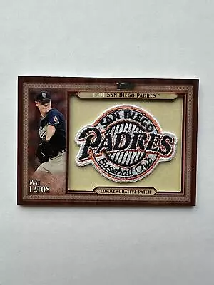 2011 Topps Mat Latos Throwback Logo Manufactured Patch San Diego Padres #TLMP-ML • $2.25