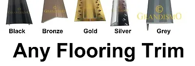 £7.76 • Buy Flooring Trims For Wood Laminate Tile Or Carpets - Metal Threshold Bars - Edging
