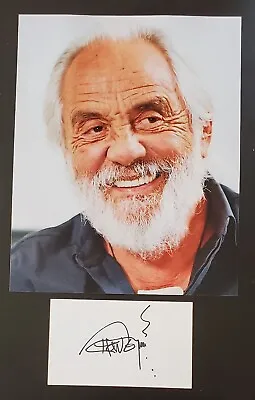 TOMMY CHONG Signed Autographed On 3x5 Card W/ Color 8x10 - “Cheech & Chong”  • $5