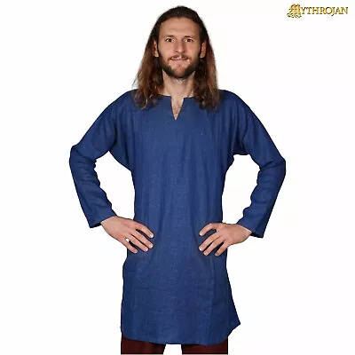 Erik Viking Tunic Medieval LARP SCA Renaissance Fair Reenactment Costume Blue • $74.95