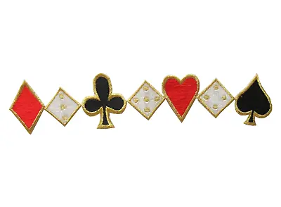 #2934 7 3/8  Poker Card Gambling Casino Embroidery Iron On Applique Patch • $4.25