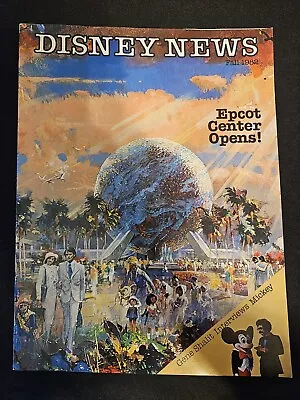 Fall 1982 Vintage DISNEY NEWS MAGAZINE Opening Of EPCOT CENTER • $29.95