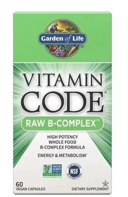 Garden Of Life Vitamin Code Raw B-Complex 60 Vegan Caps Gluten-Free Kosher Exp • $39.99