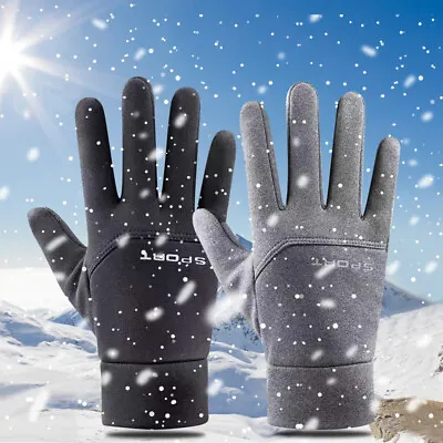 Winter Gloves Warm Windproof Waterproof Anti-slip Touch Screen Running Men Women • £5.99