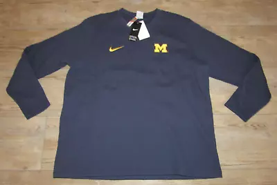 Nike Michigan Wolverines On-Field Crewneck Shirt Sweatshirt $80 Size Men's Large • $50.99