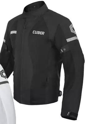 CUBER Motorcycle Jacket For Men-Mens Breathable Body Armor Black Large • $39.95