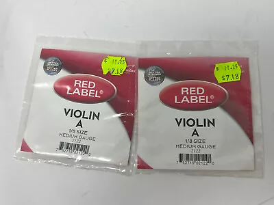 Super Sensitive Red Label Violin A Single String 1/8 Medium Lot Of 2 • $11.40