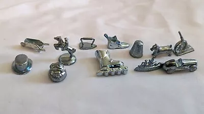 MONOPOLY Game Replacement Pewter TOKENS Roller Blade DOG Gold Sack SHIP Lot X12 • $6.99