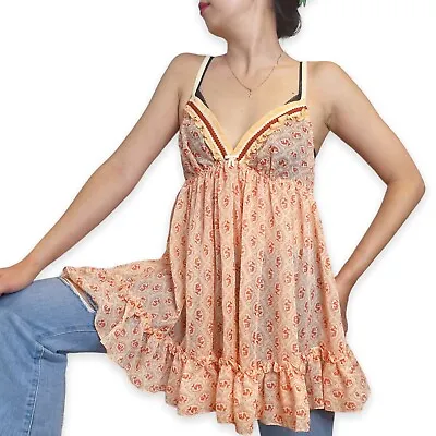 RARE Victoria’s Secret Slip Dress Mermaid Print Ruffle Hem Slip Dress Size L • $95.80