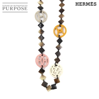 $620.65 • Buy Hermes Diva Long Necklace Buffalo Horn Multi Colored Accessory