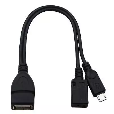 Flexo USB Y Splitter Micro USB Male To Micro USB Female Host OTG Adapter Cable • $5.25