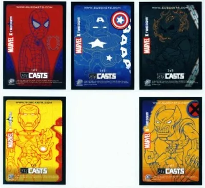  COMPLETE SUBCASTS CARD SET 1-5  MARVEL MASTERPIECES SERIES 1 Spider-Man • $2.99