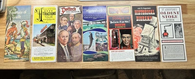 $23 • Buy Lot Of 7 Vintage Travel Brochures St. Augustine Florida Fountain Of Youth Ripley