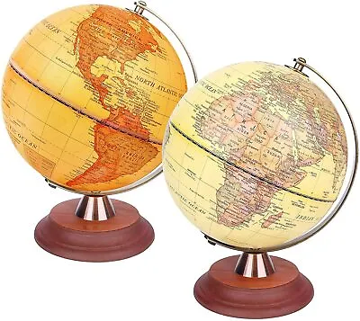 Exerz Illuminated World Globe 2 In 1 LED Light Up Antique Globe Dia 20CM 25CM • £28.99