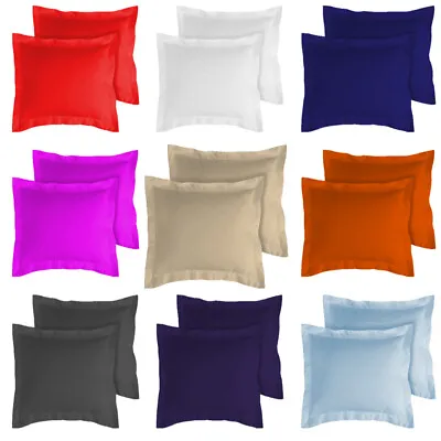 2x Oxford Pillowcase Cover 100% Poly Cotton Super Soft Bedroom Pillow Pair Pack • £3.69