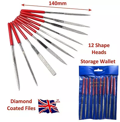 £5.99 • Buy 10pc Diamond Coated File Modelling Metal Work Professionals Chioce Made Of Steel