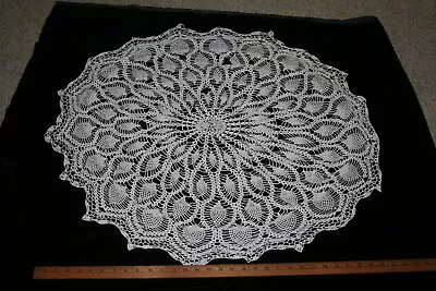 One Vintage Lace Doily Approx. 30  Diameter • $1.95