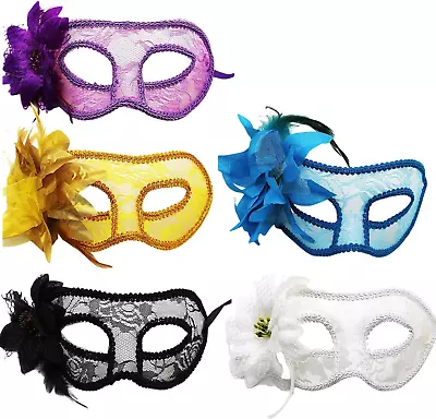 Venetian Mask Lace Eye Masks Sexy Women Masquerade Mask Luxury Multicolored Mask • $12.43