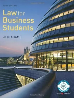 Law For Business Students Fifth Edition By Adams Ms Alix Paperback Book The • £3.49