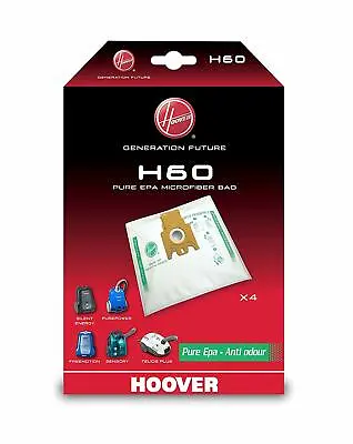 Genuine HOOVER H60 Anti Odour Filtration Bags Sensory Purepower 4 Bags 35600392 • £15.95