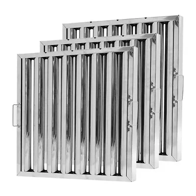 1 2 6FILTERS Commercial Baffle Grease Filter Stainless Steel Canopy Extraction • £139.95