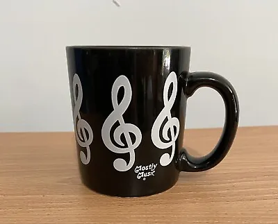 Mostly Music Mug Treble Clef- Black/white - 1985 • $9.99