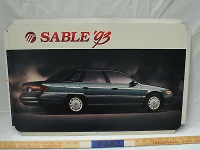 Dealer Showroom Sign/Promo Poster 1993 Mercury Sable 93 Ford Dealership Picture • $199.99